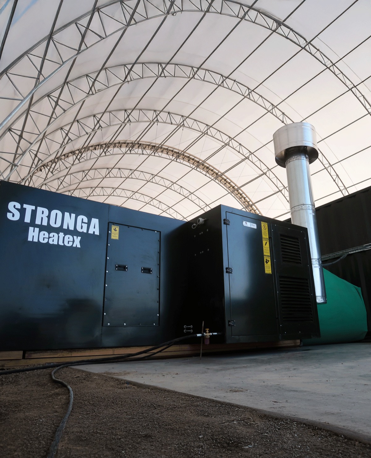 Gas-fired indirect air heat exchanger 750kW for hemp drying