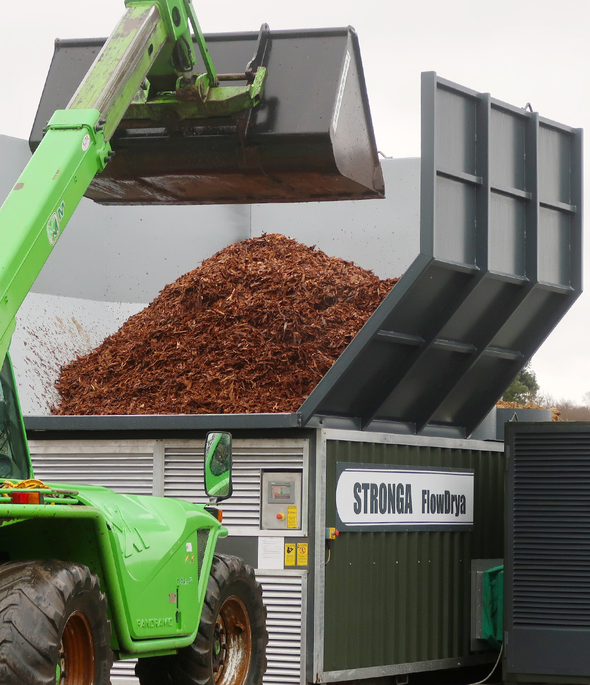 FlowDrya drying bark - industrial bark dryer