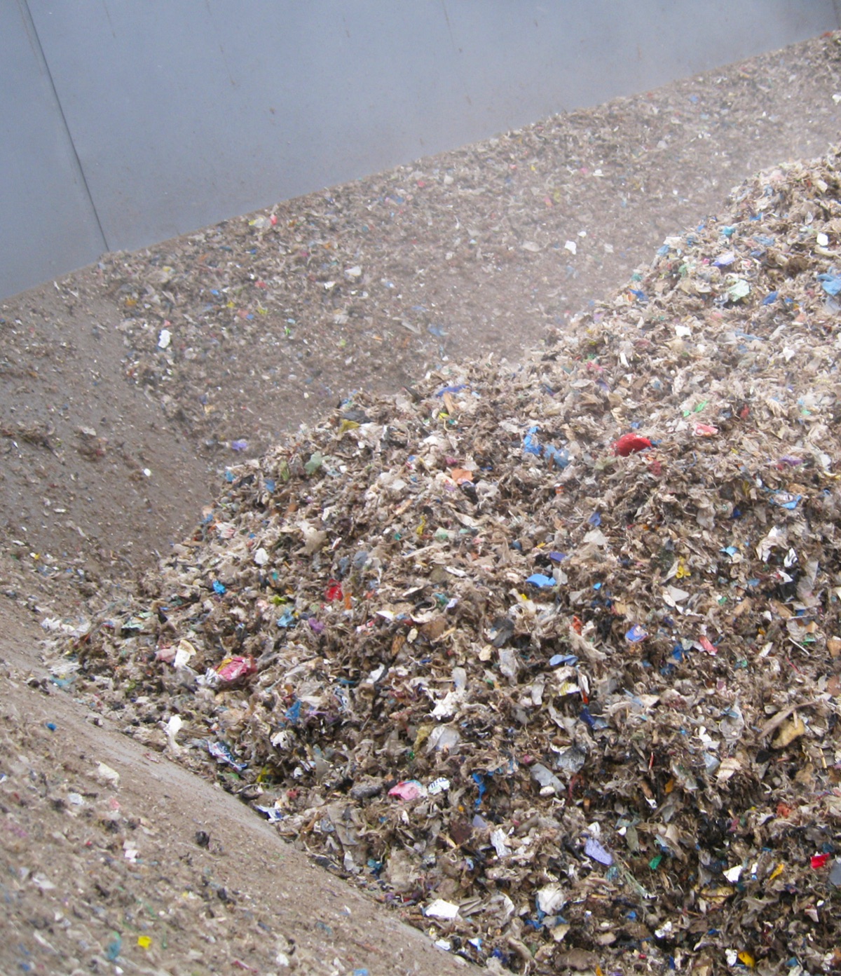 Refuse Derived Fuel waste pile ready for FlowDrya drying