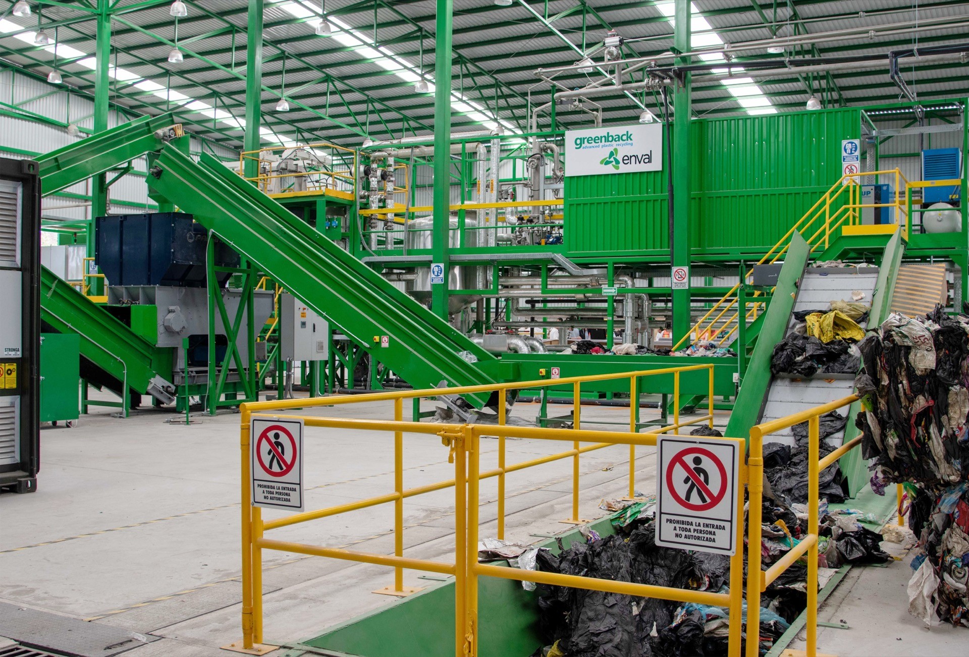 FlowDrya installation at recycling plant
